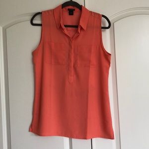 Orange sleeveless top. Sz S. ANN TAYLOR